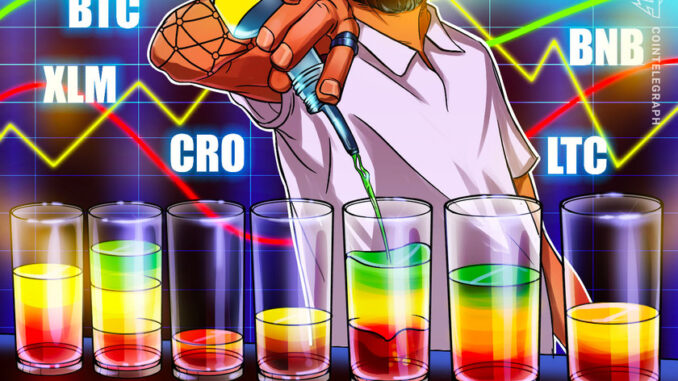 Top 5 cryptocurrencies to watch this week: BTC, XLM, CRO, BNB, LTC