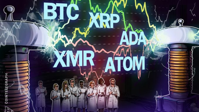 Top 5 cryptocurrencies to watch this week: BTC, XRP, ADA, XMR, ATOM