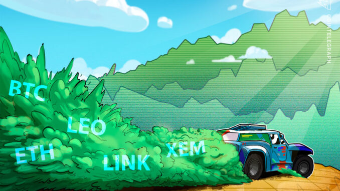 Top 5 cryptocurrencies to watch this week: BTC, ETH, LINK, LEO, XEM